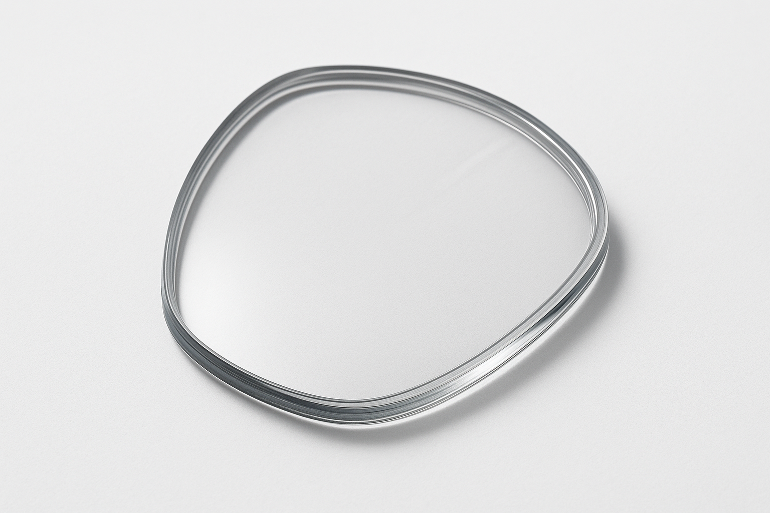 cut to a shape to go into an eyewear frame